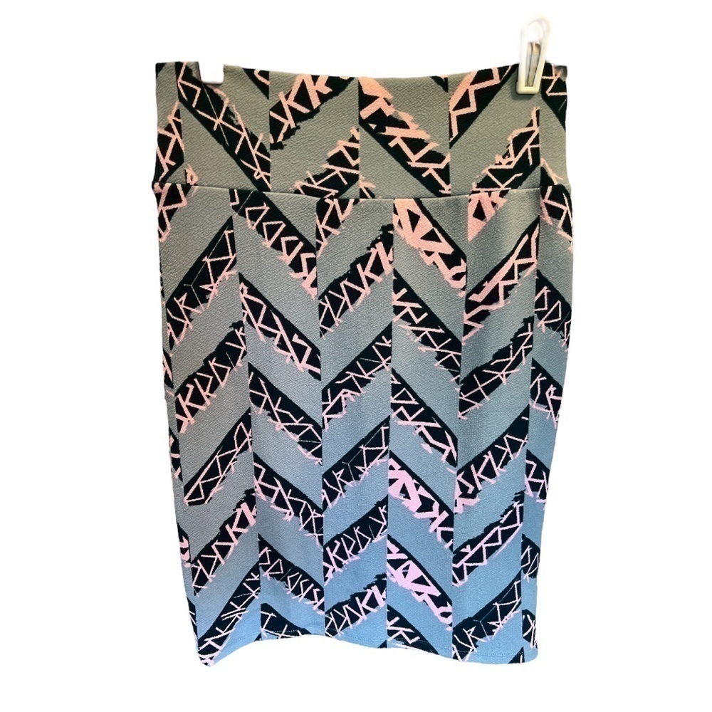 LuLaRoe Pencil Skirt Chevron Crepe Poly Size Small​​​​​​​​​​​​​​​